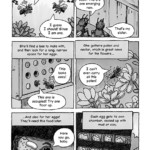 Excerpt from a short comic in an informational zine about mason bees