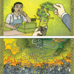 From a series of "Debt Monsters."